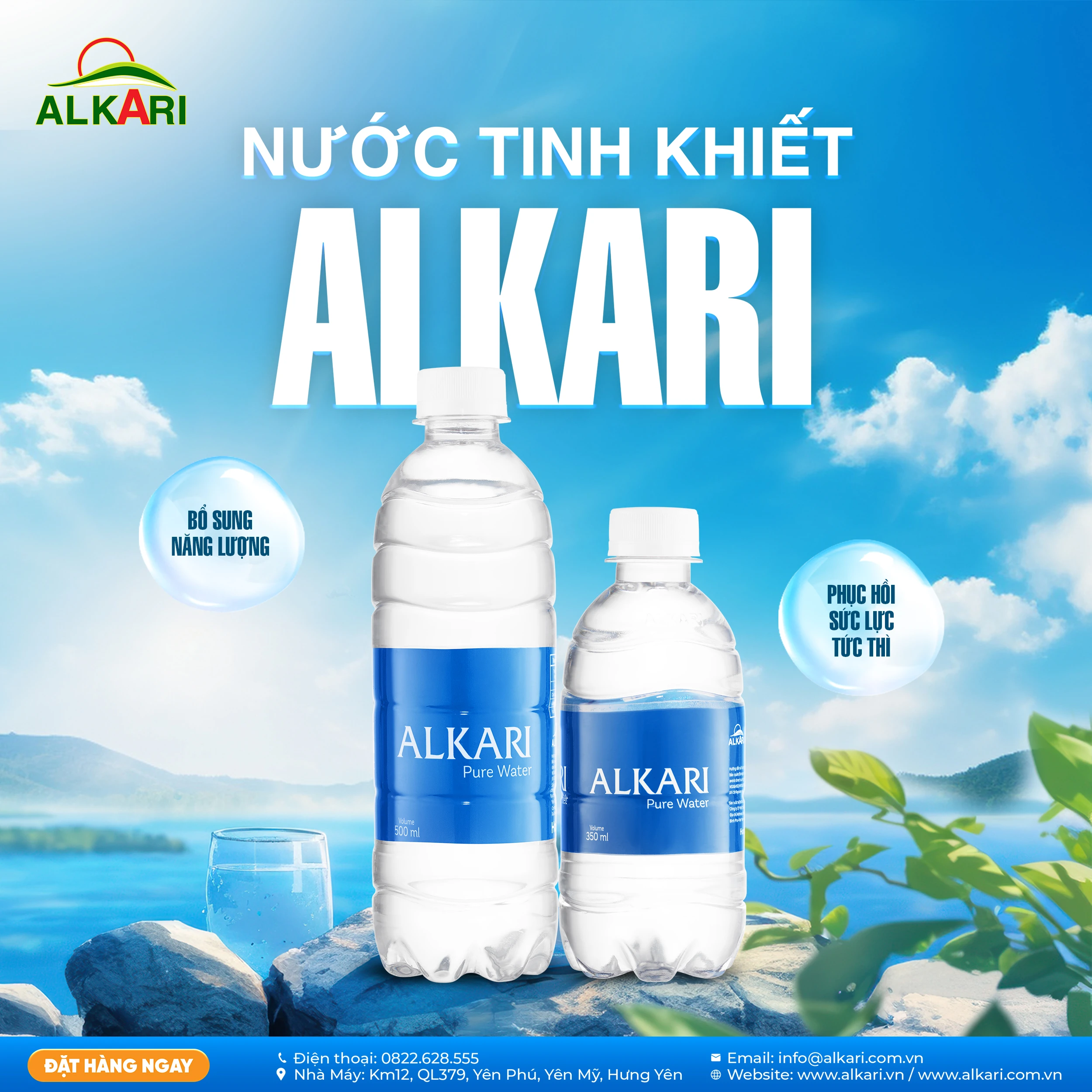 Nước tinh khiết Alkari - Bổ sung năng lượng và hồi phục sức lực tức thì